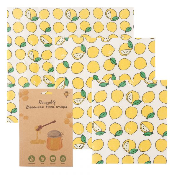 3-piece Beeswax Fresh-keeping Cloth Degradable Wrapping Paper